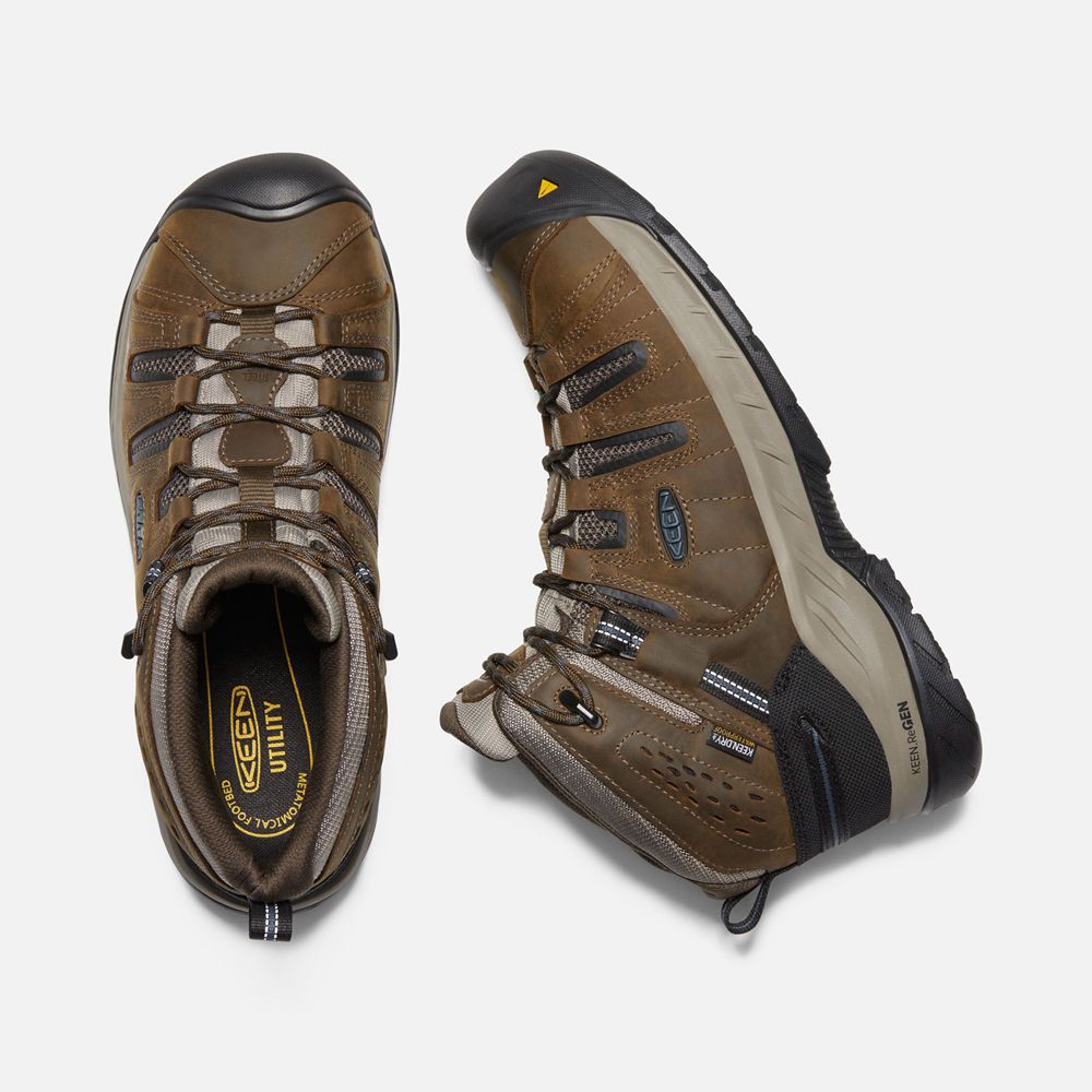 Keen Laarzen Heren Bruin - Flint Ii Waterproof (Steel Toe) - 70935-QJBN